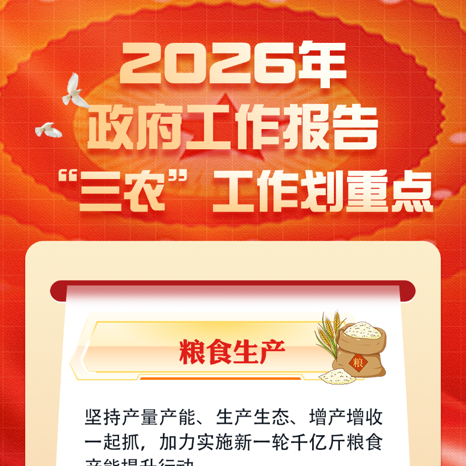 2026年“三农”工作怎么干？政府工作报告划重点